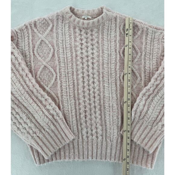Tularosa Pink Cableknit Sweater Small Oversized Cabincore Thick Knit NWOT - Picture 7 of 8